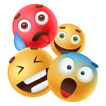 muchos emojis